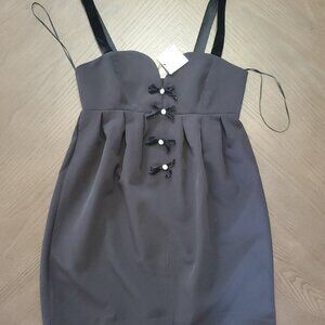 Zara Black Bow-Accent Sheath Dress